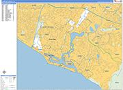 Newport Beach  Wall Map Basic Style